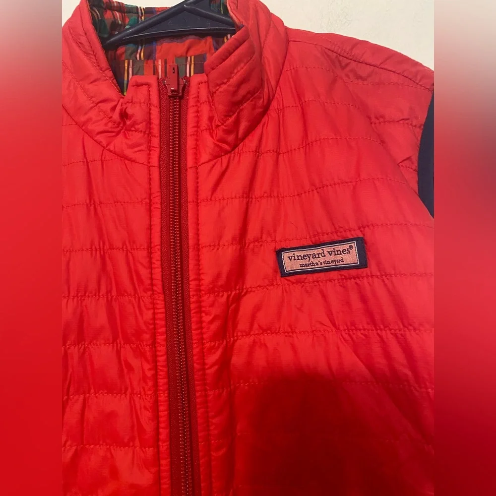 Vineyard Vines Girls Reversible Quilted Vest XL